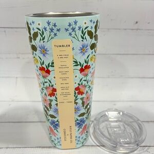 Rifle Paper Co. Floral Stainless Steel Tumbler - Light Blue